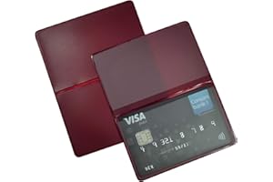 orgaexpert EC Kartenhülle Mappe für 2 Karten Ausweisetui Visitenkartenetui Mäppchen Schutzhülle Bus-Bahnticket Fahrkarte Impfkarte (Bordeaux)