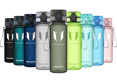 Super Sparrow Sport Vattenflaska - 350ml & 500ml & 750ml & 1000ml & 1.5l - Giftfri BPA-Fri och Miljö - Amazon Deal & Rabatt