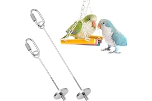 AKlamater Bird Skewer, 2Pcs Stainless Steel Bird Food fruit Holder Food Feed Tool Foraging Toy for Parrot Budgie Parakeet Cockatiel Etc