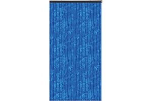 Arsvita Flauschvorhang Türvorhang (56x185 cm) in Blau - Raumteiler, Sichtschutz für Ihre Balkon/Terrassentür - Insektenschutz