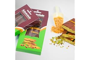 WeNatur Chocolate de Dubái con pistacho, 2X200 g de crema de pistacho, con dulces con hilos de masa kadaif y pistacho. Chocolate de Dubái para fuentes de chocolate, dulces originales