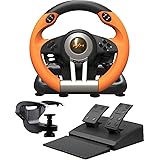 PXN V3 PRO Volante con Pedali - Volante da Gioco a 180°, Feedback a Vibrazione, Paddles per Il Cambio, Cambio Sequenziale Inc