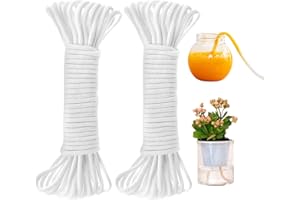 ORIMERC Mecha de riego automático de 60 pies para plantador de riego automático, sistema de dispositivo de riego automático, planta de interior en maceta, africano, violeta, tratamiento de agua, cuerda de