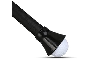 LEAGY Confezione da 2 ventose in gomma nera, per recuperare le palline da golf, per il manico del putter