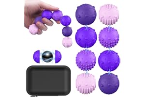 EOPUOZS 8 Sztuk Magnetycznych Zabawek Antystresowych, Silikonowe, z Silikonową Powłoką Antystresową, Lagodzące Stres, Antystresowe, do Biura, Domu i