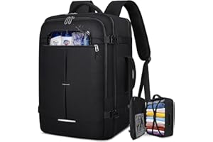Lubardy Reiserucksackc Herren Damen Handgepäck Rucksack Flugzeug Groß Laptop Rucksack 17 Zoll Wasserdichter Daypack Weekender Business Rucksack