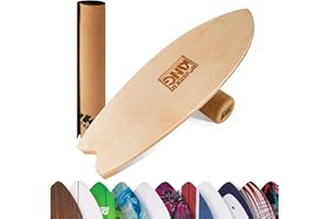 ‎BOARDERKING BoarderKING Indoorboard Wave - Balance Board für Indoor-Surfen und Skaten, Gleichgewichtsboard für NeuroMuscular Response Training, inkl. Schutzmatte