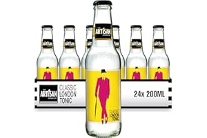 Classic London Tonic Water by The Artisan Drinks Company - 200mlx24 Tonic Water Bottles - Made with Natural Ingredients - Premium Tonic Water for Gin - The Perfect Canvas for Drier, Premium Gins
