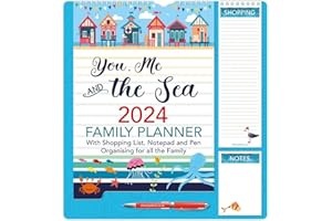 STAR ONLINE Agenda 2023 per famiglie, agenda da parete, con blocco note, penna e lista della spesa, con scritta "You Me and The See" (lingua italiana non garantita)