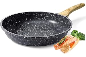 GiPP Poêle à Frire Antiadhésive en Céramique – Poêle Saine et Non Toxique, Compatible Induction, Sans PFAS ni PFOA, Passe au Lave-Vaisselle(Noir,24CM)
