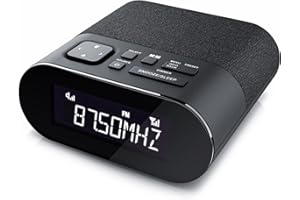 ‎CSL-COMPUTER CSL - DAB+ Radiowecker DAB, UKW, Uhrenradio, Wecker mit Zwei einstellbaren Weckzeiten, Snooze-Funktion, Sleeptimer, dimmbares Display, schwarz