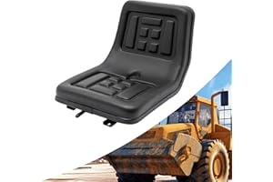 WANWANPER Universal Tracor Seat, Universal Forklift Truck Seat Flexible Adjustment, Comfortable Seat for Tractor Harvester Lawnmower Forklifts Excavators, Up to 100 KG, 44.5 x 35.5 x 33.5cm, Black