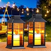 Solar Hanging Lantern LED Warm White Light Candle Effect Lights Outdoor Waterproof Light At U20b9 400 | LED Solar Lantern In Mumbai | ID: 26927657773