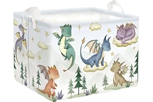 HUUMONSS Uroczy kosz do przechowywania dinozaurów dla rodziców organizowanie zabawek dla dzieci ubrania duży smok chłopcy pudełko na zabawki pudełko kosz kosz na pranie do łazienki pod prysznic