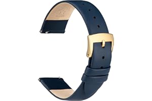 OTTOODY Leather Watch Straps Quick Release Watch Band, Elegant & Ultra-Soft Top Grain Leather Watch Strap for Women Men, Choice of Color & Width - 12mm 14mm 16mm 18mm 20mm 22mm for Watch & Smartwatch