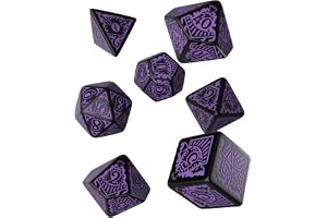 Q-Workshop CTO51 – Cthulhu: Skräck på orientalisk express svart och lila dice set