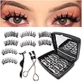 MAKINGTEC No Glue Eyelashes Set, Synthetic False Eyelashes, Reusable Soft Magnets False Eyelashes Natural Look Lashes 3D Dual Magnets Extension Soft individual False Eyelashes With Tweezers for Women