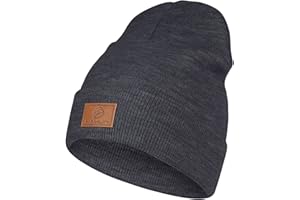 HAMUNI Beanie Mütze für Herren Damen, Klassische Wintermützen Bequem Atmungsaktiv Weich Acryl Beanie Hat Strickmütze Vintage Einfarbig Strick Bündchen Beanies Unisex