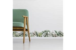 CREARREDA Adhésif mural Tropical, Frise Adhésive Sagomata, Sticker pour murs facile à appliquer et à enlever, matériaux certifiés, Made in Italy 30 x 200 cm