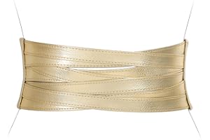 JASGOOD Women Leather Wide Waist Belt Braid Elastic Stretchy Belt Fashion Obi Belt Cinch Blet