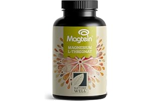 ‎NATUREWELL Magtein® Magnesium Threonate Kapseln 120x - optimal hochdosiert: 2000 mg Magnesium-L-Threonat pro Tag - innovative, patentierte Magnesium-Form - laborgeprüft mit Zertifikat - Vorrat für 30 Tage