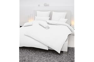 Janine Mako-Soft-Seersucker, Tinta Unita Piano - bianco, 135 cm x 200 cm