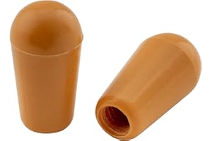 Musiclily Pro Metric 3.5mm LP Guitar 3-Way Toggle Switch Tips Caps Switch Knobs for Epiphone Les Paul Style Electric Guitar, Amber (Set of 2)