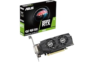 ‎ASUS ASUS GeForce RTX 3050 LP BRK OC Edition 6GB GDDR6 Gaming Graphics Card (Nvidia RTX3050, PCIe 4.0, 1x DVI-D, 1x HDMI 2.1, 1x DisplayPort 1.4a, RTX3050-O6G-LP-BRK)