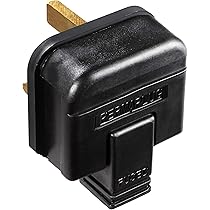 Permaplug Black Heavy Duty Rubber 13A UK 3 Pin Fused Plug Top