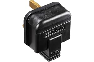 Masterplug HDPT13B-MP Heavy Duty 13 Amp Rewireable Plug, 57.5 x 48 mm, Black