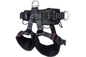 SOB Baudrier Escalade Harnais d'escalade Harnais Guide Harnais Ceintures de Demi-Corps pour Alpinisme Haut Niveau Rescue Spéléologie Equip
