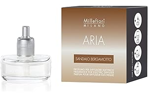 Millefiori Milano Sandalo Bergamotto Recambio para eléctrico difusor de Fragancia, Aria, marrón, 7,2 x 6,5 x 4 cm, 7.2 x 6.5 x 4 cm