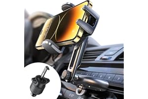 LISEN Uchwyt na telefon samochodowy Gniazdo CD [Military Class Hook Clip] Uchwyt na telefon komórkowy Wentylacja Samochodowy uchwyt na telefon do iPhone 15 Pro Max Plus Samsung