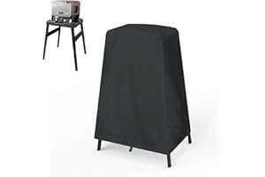 BRUWAA Osłona pasująca do Ninja Woodfire Oven [OO101EU] na stojaku, 420D Oxford, wiatroszczelna, pyłoszczelna pokrywa z klamrą [tylko osłona], czarna