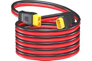 BOTEWO Cable de Extensión XT60 con Enchufe: 12AWG XT60 Extensión Macho a Hembra Compatible con Generador Solar, Baterías RC, Panel Solar (3 Metros)