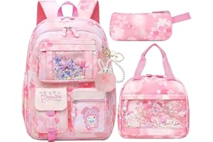HANXIUCAO Sacs d'école pour filles Sac à dos avec compartiment pour ordinateur portable pour filles pour primaire