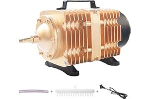 FONLAND Pompa ad Aria Commerciale 60W-160W, 70L-140L/min, 6-16 uscite Collettore di valvole Compressore d'aria Pompe d'aria per acquari, laghetti, sistemi idroponici, macchine industriali