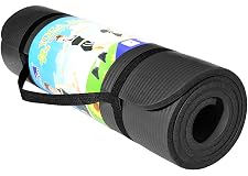 SKYLAND Fitness Yoga Mat / High density, Non-slip yoga mat with Strap / 10mm Thick Exercise Mat, Pilates, Exercise Yoga Mat f