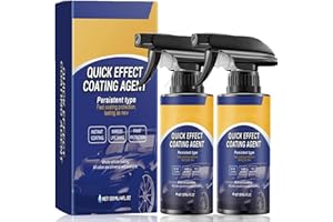 WUJIALINGMM 2Pcs Advanced Car Quick-Acting Coating Agent Spray, 120ml Quick Effect Coating Agent, Car Coating Spray, Advanced Ceramic Sprays Coatings, Multi-Functional Coating Renewal Agent for Cars, Motorcycles
