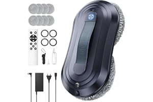 Yeerain Fensterputzroboter mit Sprühfunktion, 7000Pa Turbo Boost Saugkraft, Leiser Betrieb, 3 Reinigungsmodi, Intelligente Wegplanung, Randerkennung, Inklusive 10 Reinigungstüchern