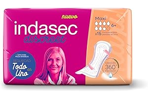 Indasec Discreet Maxi, Pack de 6 bolsas (90 unidades)