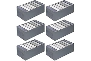 kiximay 6 er Set Schubladen Organizer Schrank Kleiderschrank Aufbewahrungsbox - Wickeltisch Schubladen Ordnungssystem für Garderobe Schlafzimmer für Kleidung, Kinderkleidung, Socken, Unterwäsche