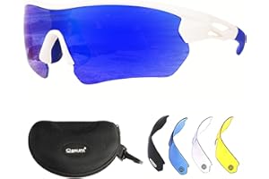 OUTDOORSPARTA Polarized Sports Sunglasses Cycling Glasses Driving Shades With 5 Interchangeable Lenses