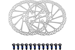 Jane Eyre 160mm 180mm 203mm Vélo Frein À Disque De Frein Center Lock Rotor,Disque de frein de vélo en acier inoxydable,Vélo de Montagne, MTB, BMX Accessoires de Vélo (Argent 180MM)