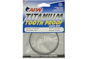 AMERICAN FISHING WIRE AFW Titanium Tooth Proof, Single Strand Leader Wire