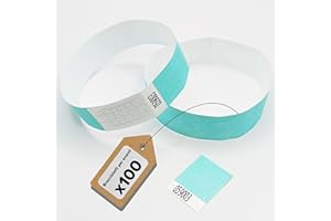 Europaband - Set di 100 braccialetti tyvek - per identificare eventi e feste - antistrappo e impermeabile (Lagona)