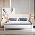 Kono Double Mattress 4FT6 Memory Foam Sprung Mattress Medium Firm Durable Coil Spring Hybrid Breathable Mattress Fabric Fire Resistant 135x190x18cm