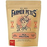 Farmer Pete's Pea Protein Powder 1kg - Dairy Free, Gluten Free, Natural Plant Based Vegan Protein Powder Isolate (1kg)