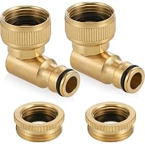 Kit Connettore Passante Per Serbatoio Acqua E Valvola Di Intercettazione - Ottone 1/2" G Femmina X 3/4" GHT Maschio