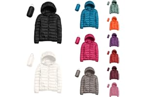 POIUIYQA Piumino Donna 100 Grammi Leggero con Cappuccio Piumini Elegante Giacca Piumino Ripiegabile Donna Giacconi Invernale Cappotto Piumino Ultraleggero Pesante Giubbotti Imbottiti Giubbini Giacca